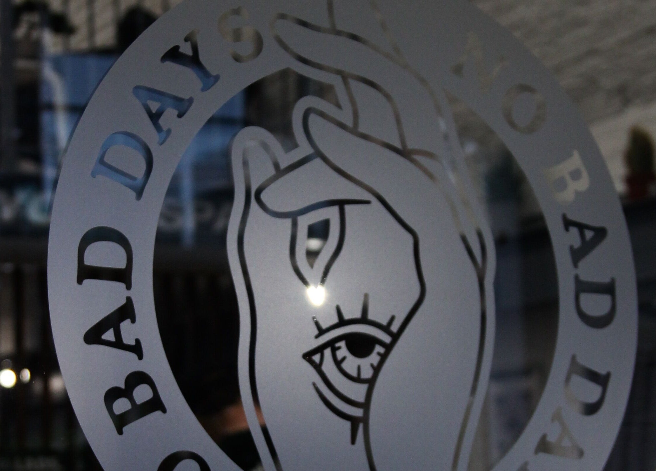 No Bad Days logo with artistic design at Rochester, England, GB.