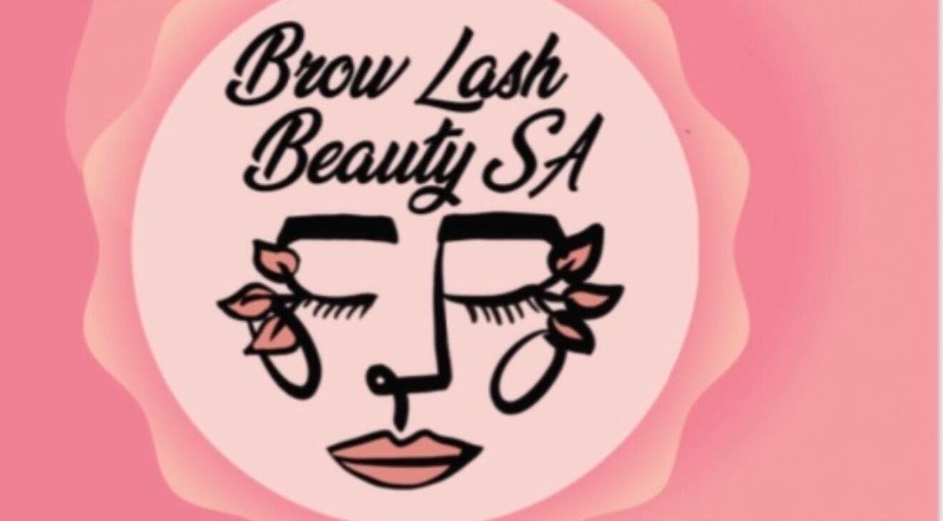 Logo of Brow Lash Beauty SA showcasing artistry with floral accents in Adelaide, South Australia, AU.