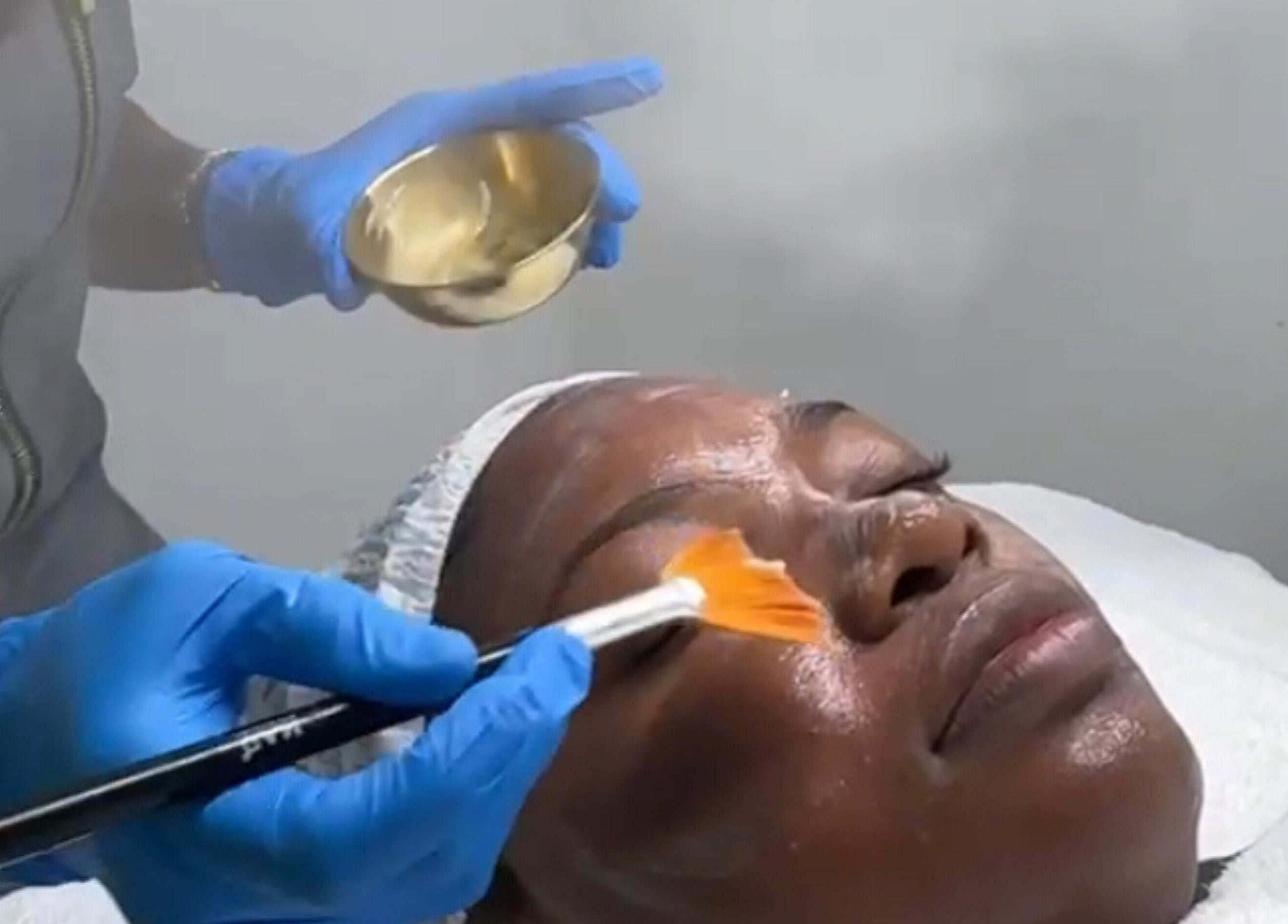 Facial treatment at Highlighted Beauty by Shan Spa, St. Philip, BB, showcasing expert skincare.