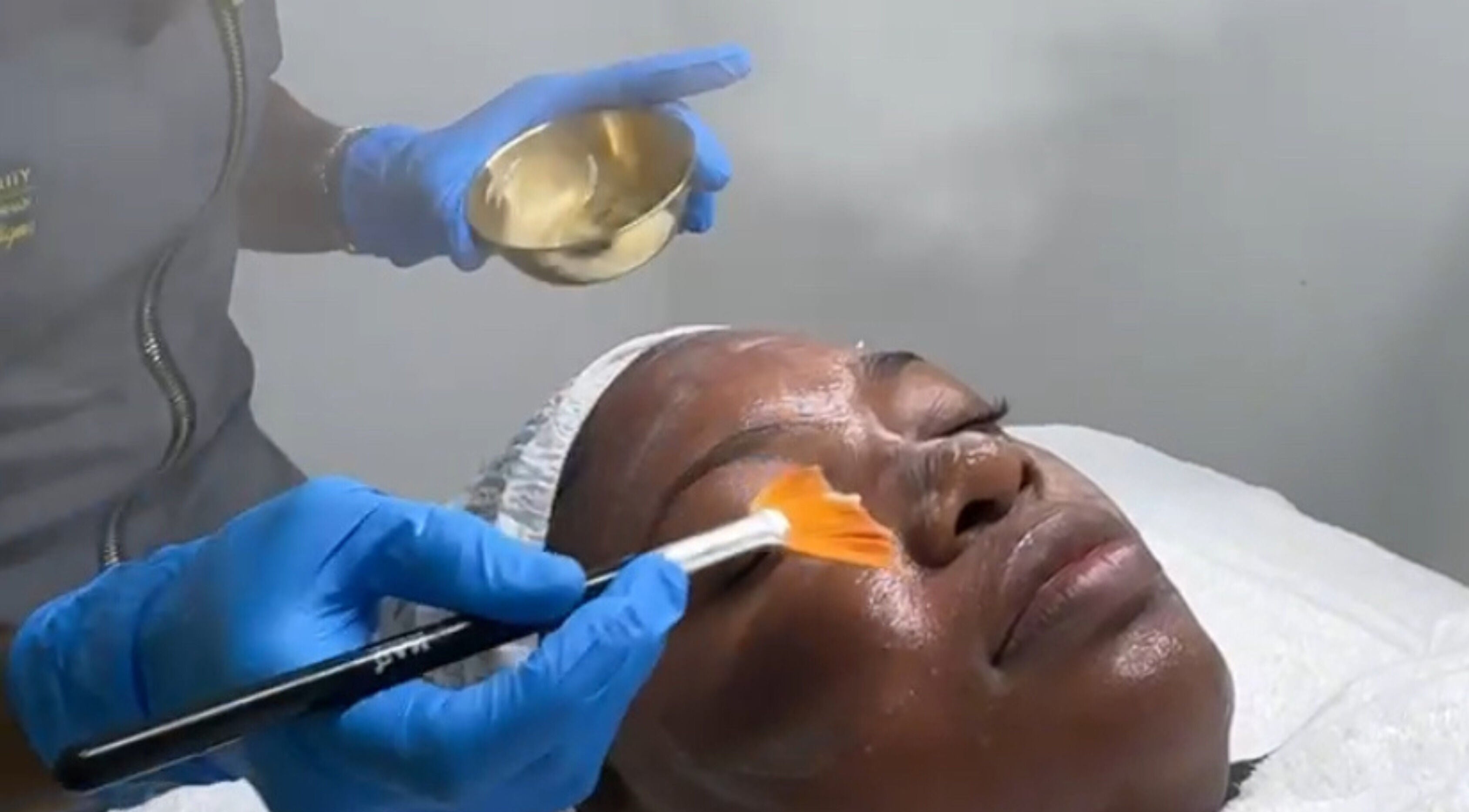 Facial treatment at Highlighted Beauty by Shan Spa, St. Philip, BB, showcasing expert skincare.