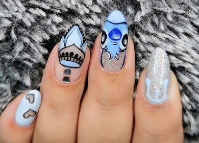Creative nail art design at Nova Bella Beauty in Cape Town, Western Cape, ZA featuring intricate patterns.