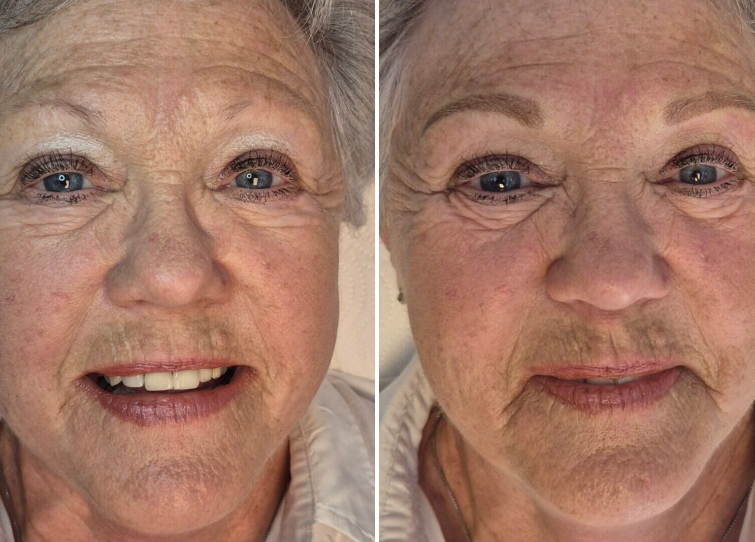 Before and after eyebrow transformation at Eyebrows with Debbie Jean - Knysna, Western Cape, ZA.