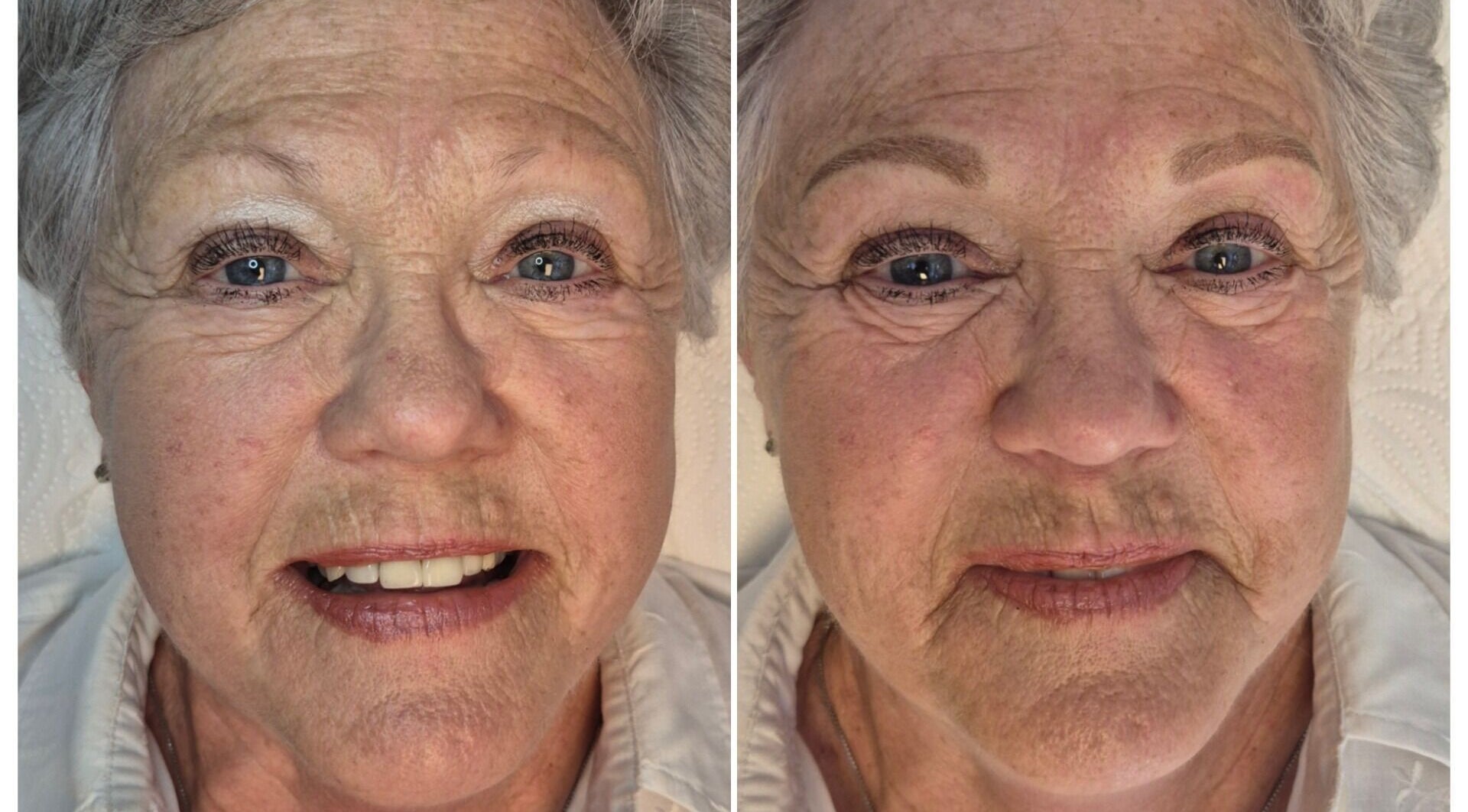 Before and after eyebrow transformation at Eyebrows with Debbie Jean - Knysna, Western Cape, ZA.