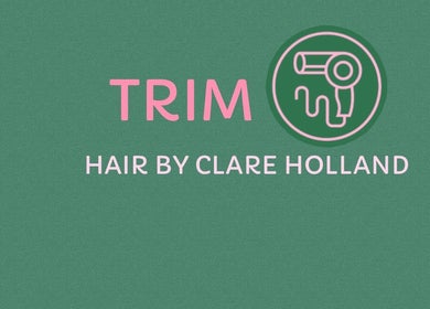 Trim logo with hairdryer icon, Stafford, England, GB.