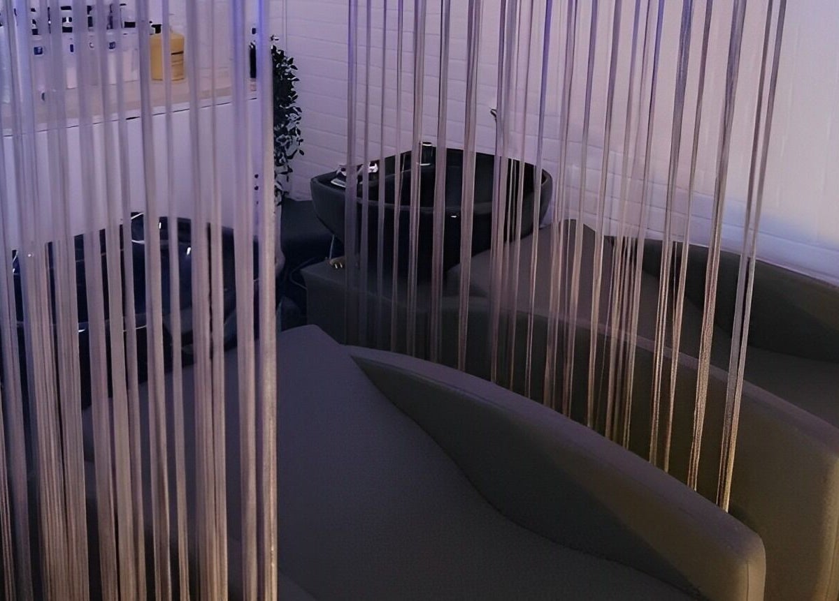 Elegant hair washing station at Soulo Hair Spa Chinatown in Las Vegas, Nevada, US.