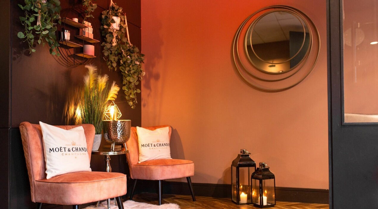 Cozy seating with elegant decor at Aranna at Core, Templemore, County Tipperary, IE. Luxurious ambience.