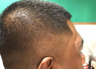 Close-up of a sharp haircut at BT Barbershop The Sphere, Kuala Lumpur, Wilayah Persekutuan Kuala Lumpur, MY.