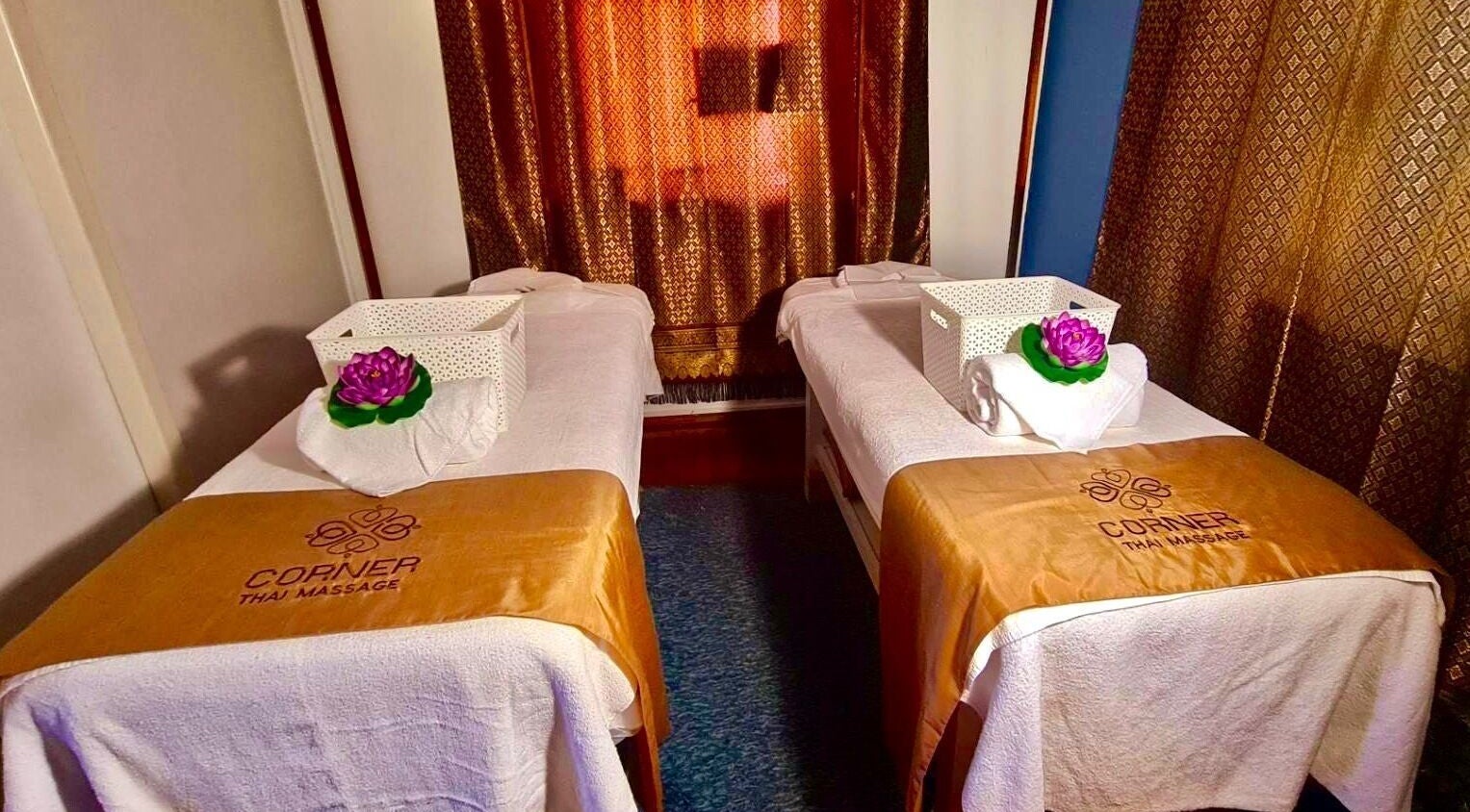 Relaxing massage tables at Corner 11 Thai Massage, Greenslopes, Queensland, AU, inviting calm and tranquility.