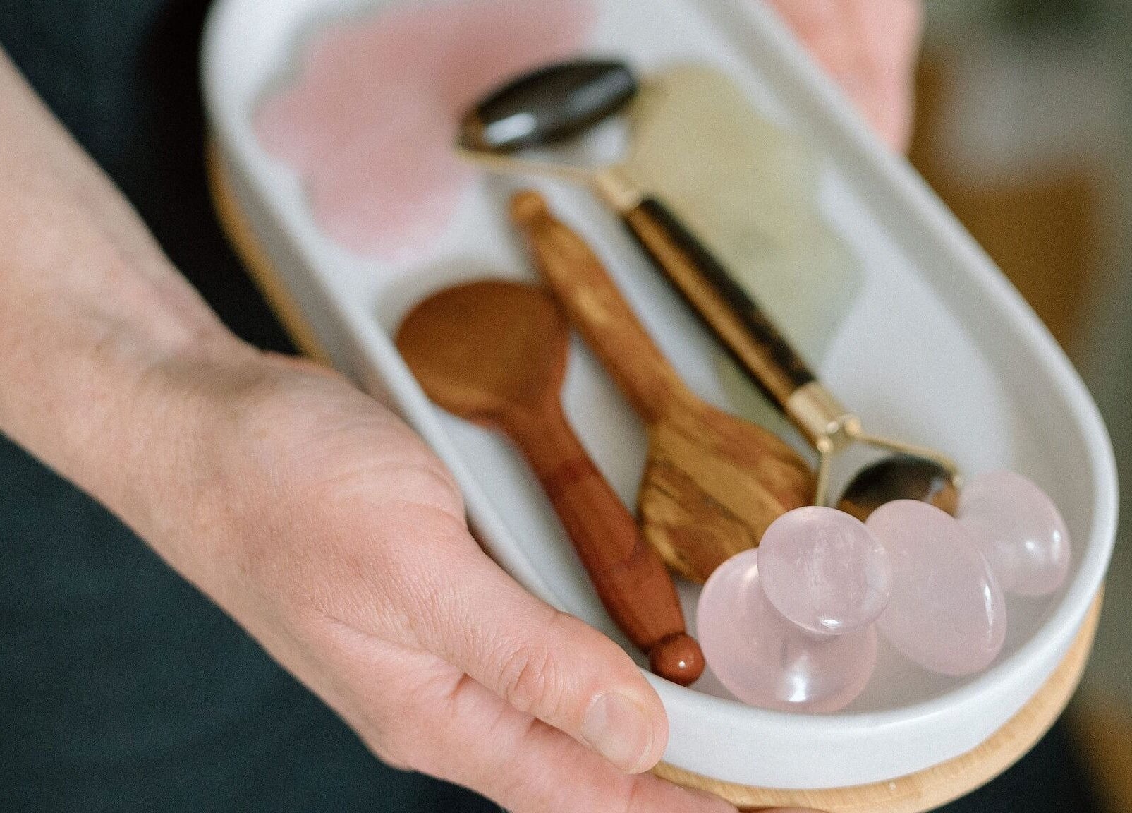 Holistic facial tools at Innerbloom Holistic Skin Studio, Auckland, NZ offer natural beauty treatments.