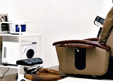 Luxurious pedicure chair and spa equipment at Beauty Room Salon, Dibba, AE. Experience ultimate relaxation.