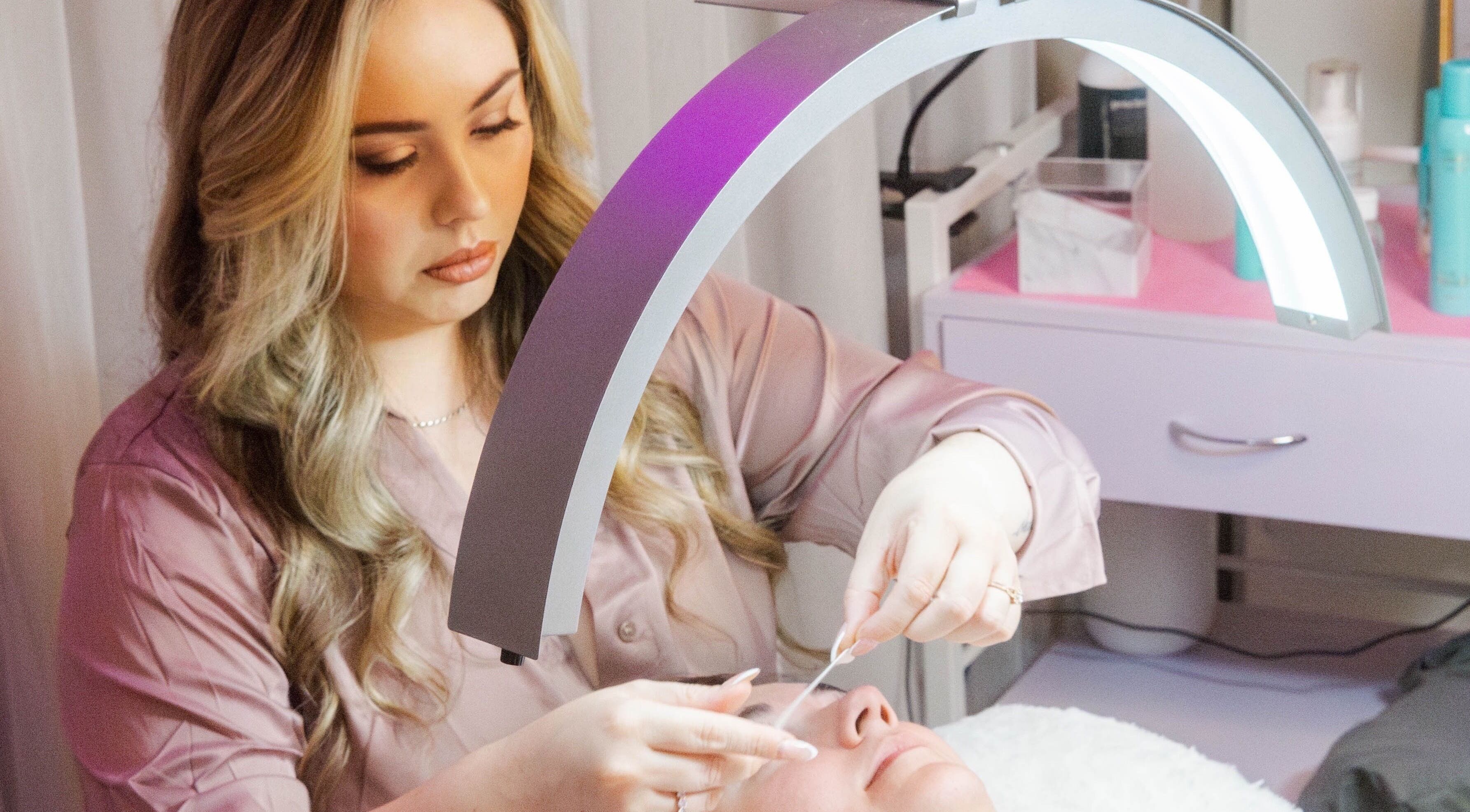 Professional facial threading at Angel Aesthetics by Angelina, Biloxi, Mississippi, US.