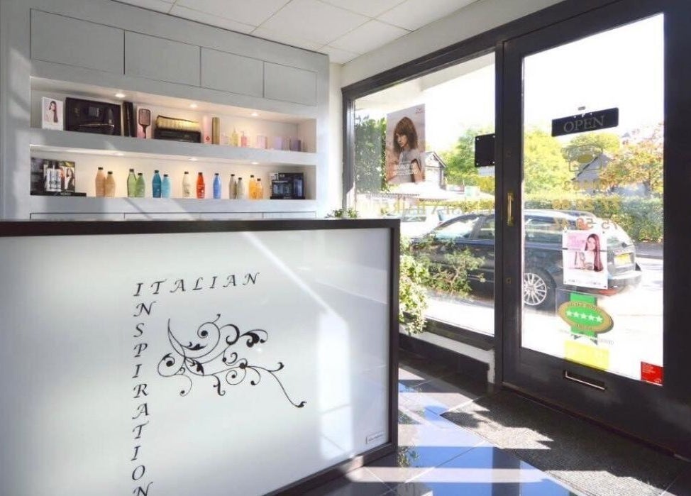 Modern interior of Italian Inspiration venue in Woking, England, GB, showcasing elegant decor and product display.