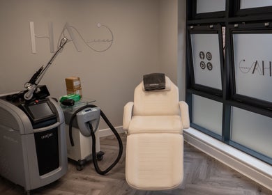 HA Laser and Skin Studio Southampton SO30 2AU therapy room in Hedge End, England, GB with advanced laser equipment.