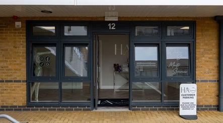Entrance of HA Laser and Skin Studio Southampton SO30 2AU, showcasing welcoming facade. Located in Hedge End, England, GB.