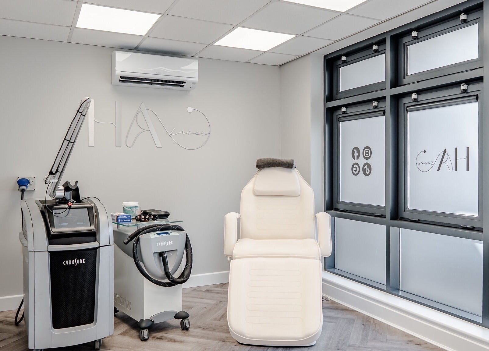 Treatment room at HA Laser and Skin Studio Southampton SO30 2AU, Hedge End, England, GB, featuring modern equipment.