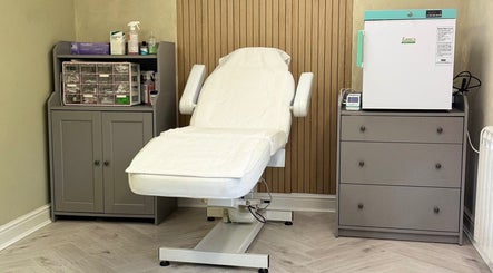 Comfortable treatment chair at Karen Brereton Aesthetics in Loughborough, England, GB.