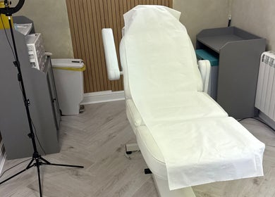 Treatment room at Karen Brereton Aesthetics in Loughborough, England, GB, featuring a treatment chair.