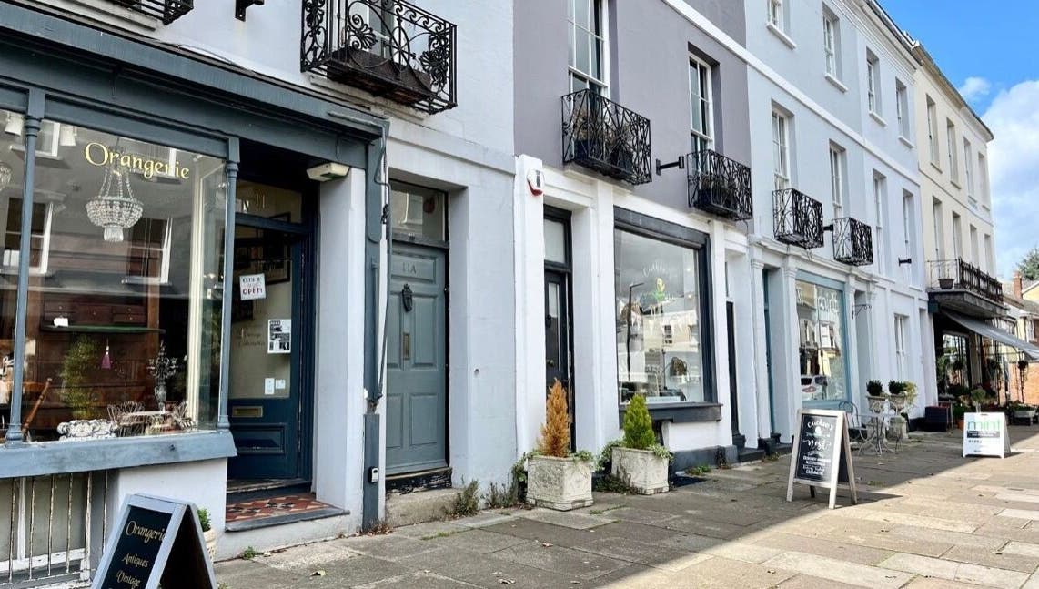 Street view of Future Skin Injectables with Karen Brereton Aesthetics, Cheltenham, England, GB.