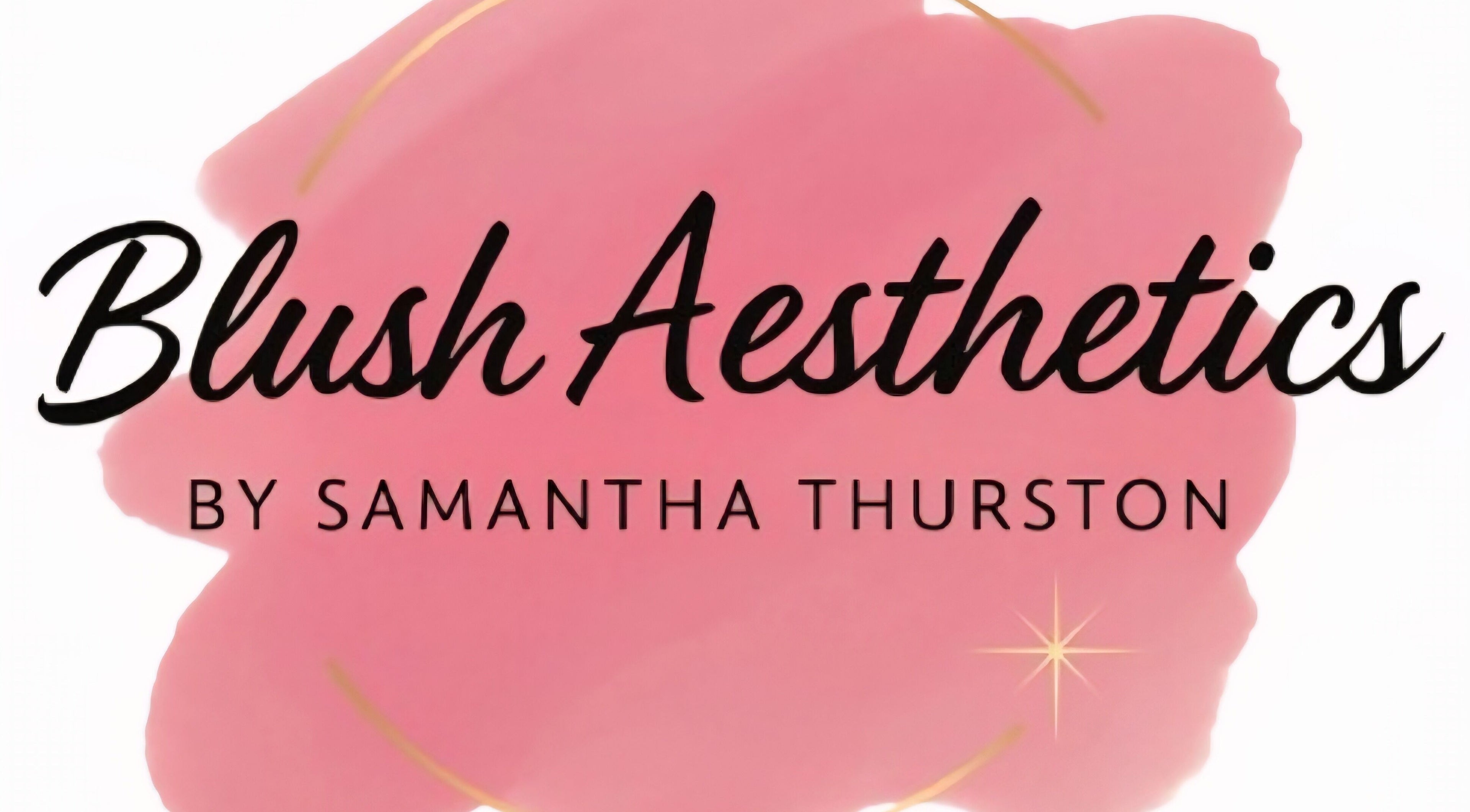 Blush Aesthetics logo featuring elegant script in Luton, England, GB.