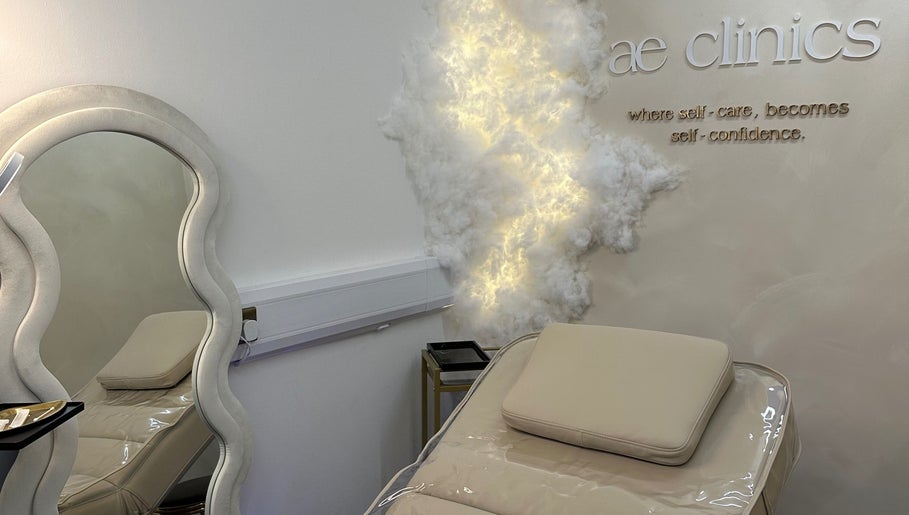 Elegant treatment room at AE Clinics - Abigael Eva (Bury St Edmunds), featuring plush decor in Bury St Edmunds, England, GB.