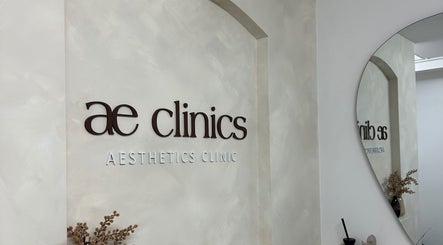AE Clinics sign and decor at AE Clinics (Haverhill), Haverhill, England, GB, showcasing elegance and style.
