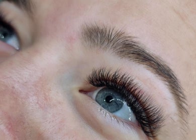 Close-up of stunning lash extensions at Apple Blossom in Cape Town, Western Cape, ZA.