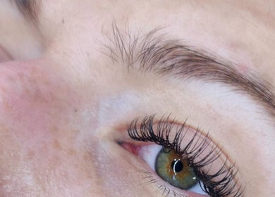 Close-up of styled eyelashes at Apple Blossom, Cape Town, Western Cape, ZA.