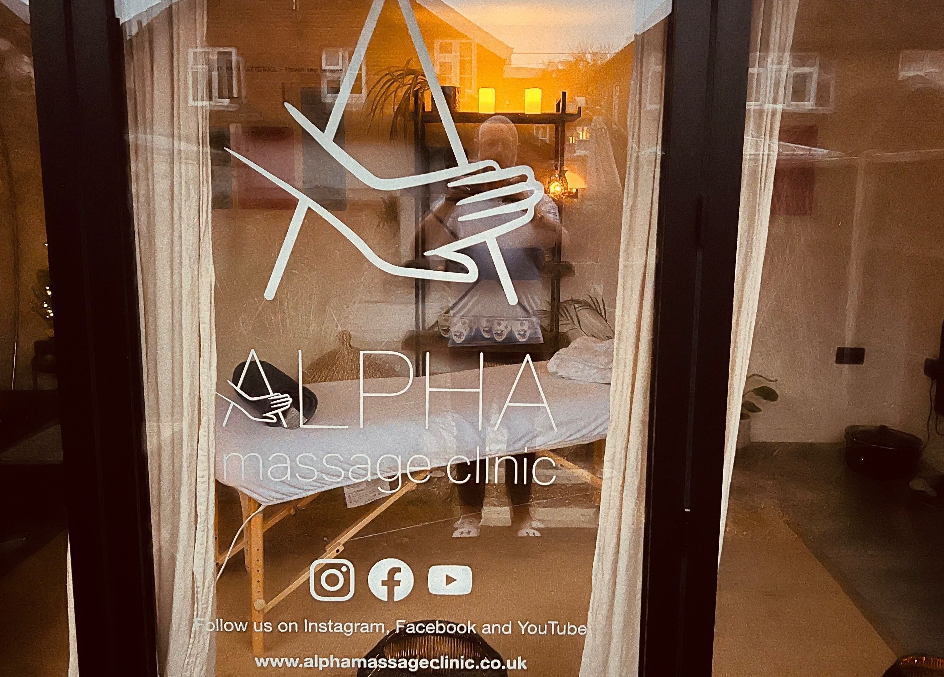 Alpha Massage - Chobham Clinic entrance, showcasing interior ambiance in Chobham, England, GB.