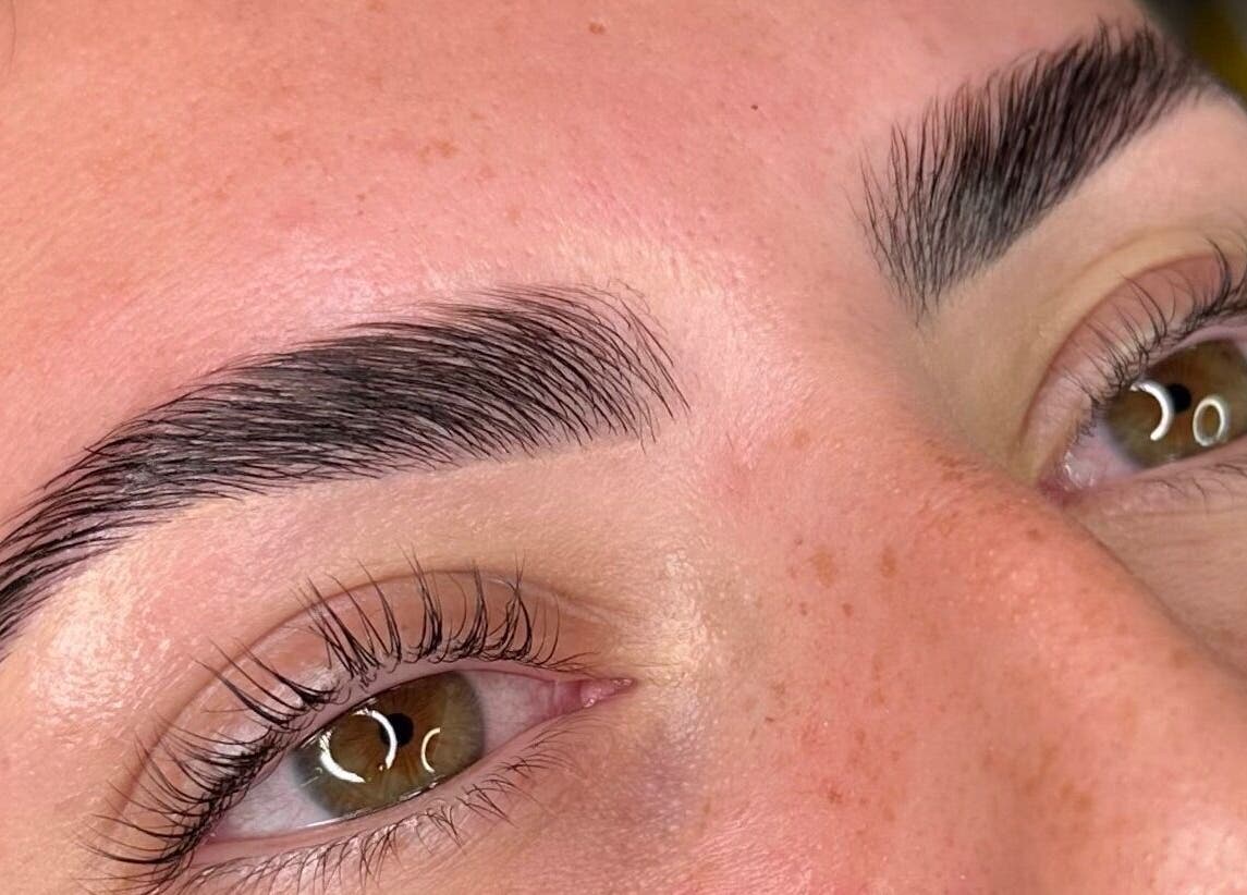 Perfectly shaped eyebrows at Shaw Beauty in Sandbach, England, GB, showcasing professional styling.