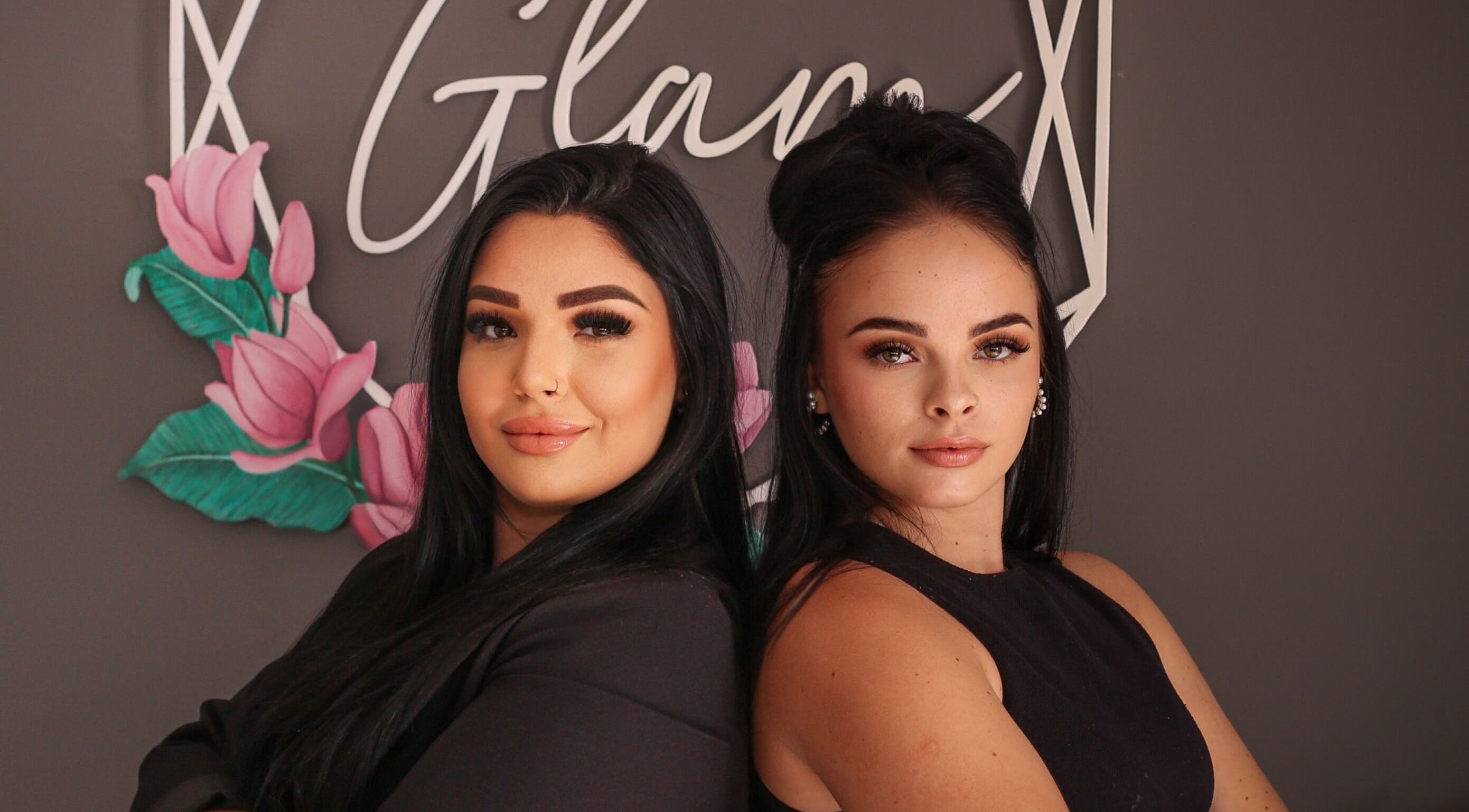 Stylish duo at The Glam Bar, Queensburgh, KwaZulu-Natal, ZA, showcasing beauty and wellness expertise.