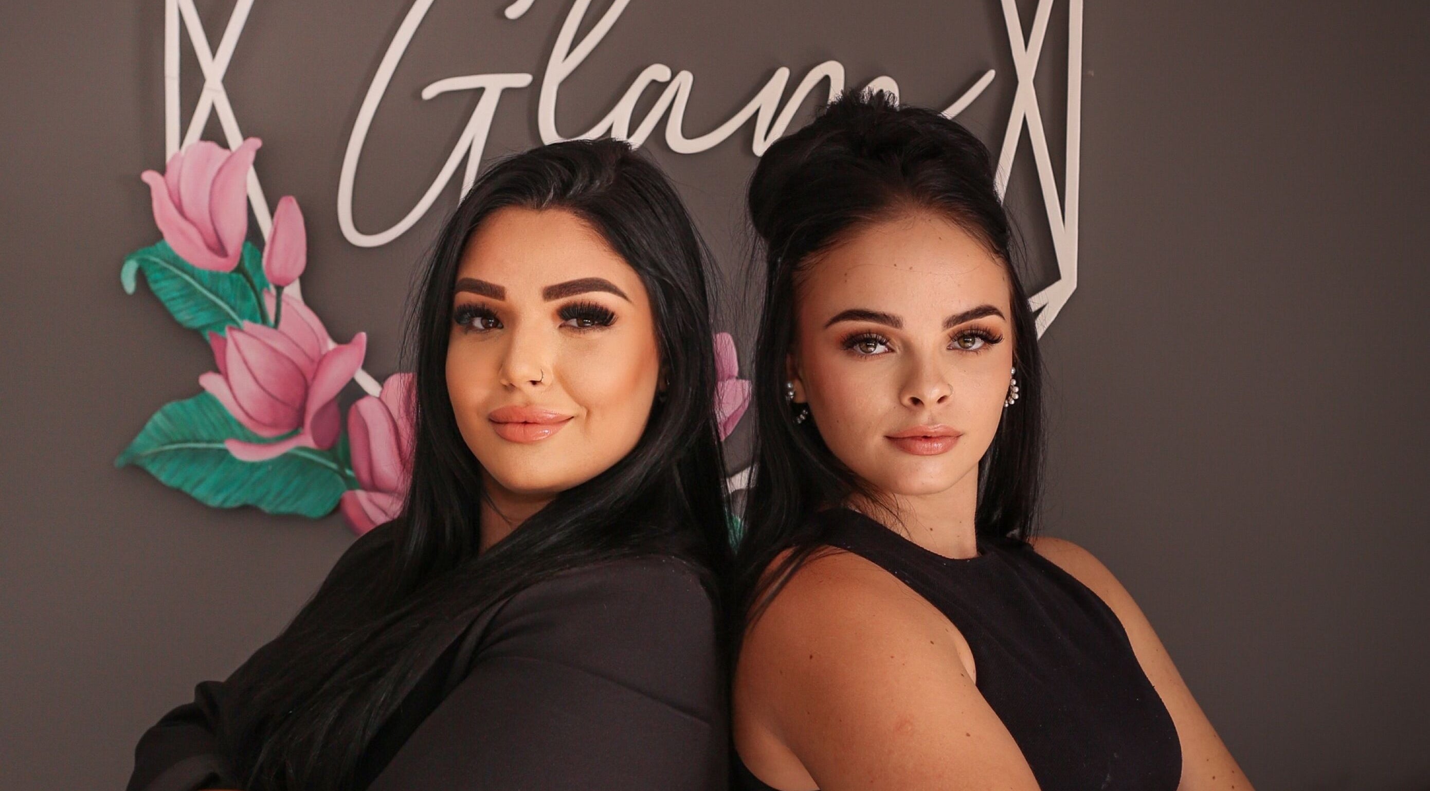 Stylish duo at The Glam Bar, Queensburgh, KwaZulu-Natal, ZA, showcasing beauty and wellness expertise.