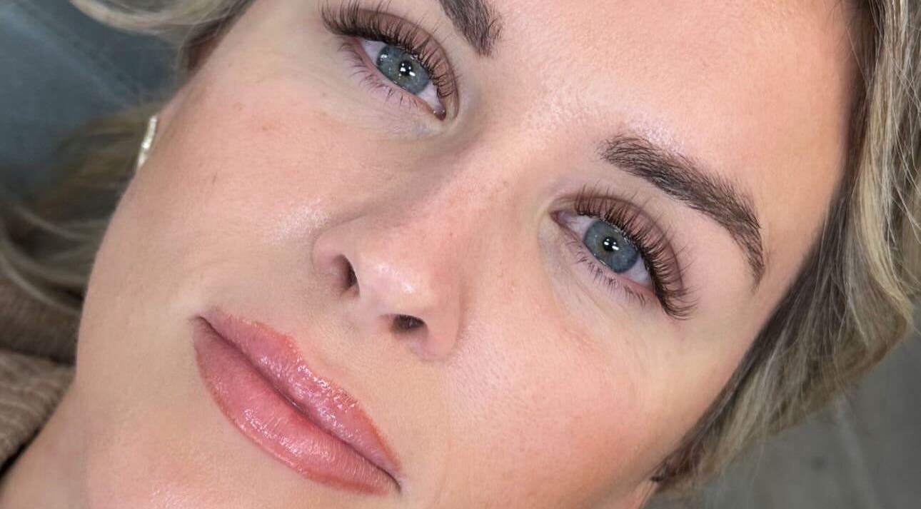 Close-up of radiant skin and lashes at Fawcett & Co. in Leeds, England, GB showcasing expert beauty care.