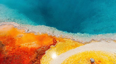Vibrant colors resembling a thermal pool at K&M Aesthetics Botox in Cape Coral, Florida, US.