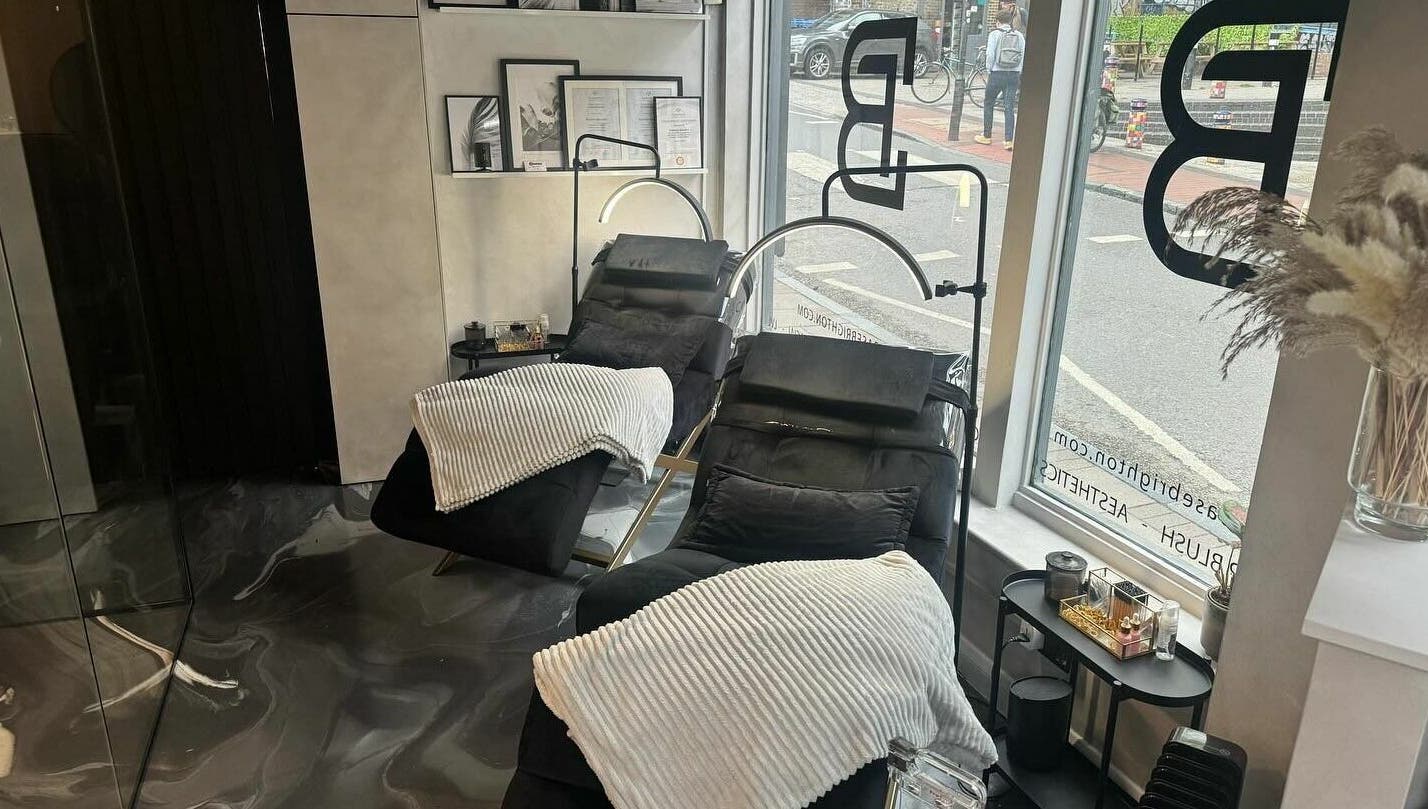Modern beauty chairs at Face Base Brighton, Brighton And Hove, England, GB in a stylish, inviting setting.