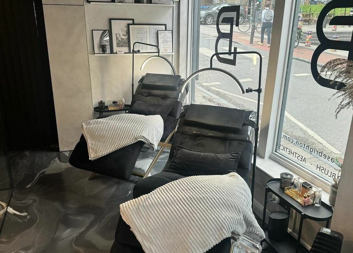 Modern beauty chairs at Face Base Brighton, Brighton And Hove, England, GB in a stylish, inviting setting.