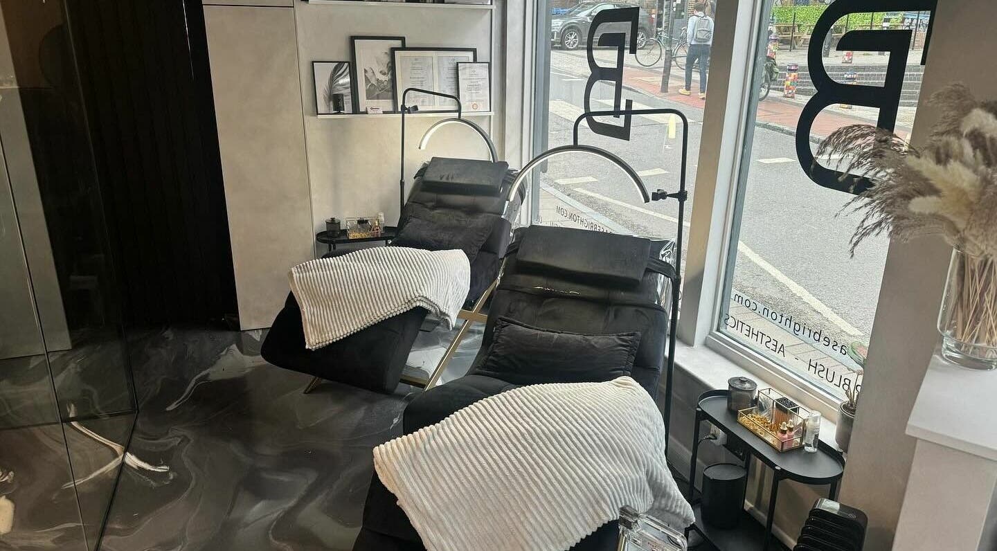 Modern beauty chairs at Face Base Brighton, Brighton And Hove, England, GB in a stylish, inviting setting.