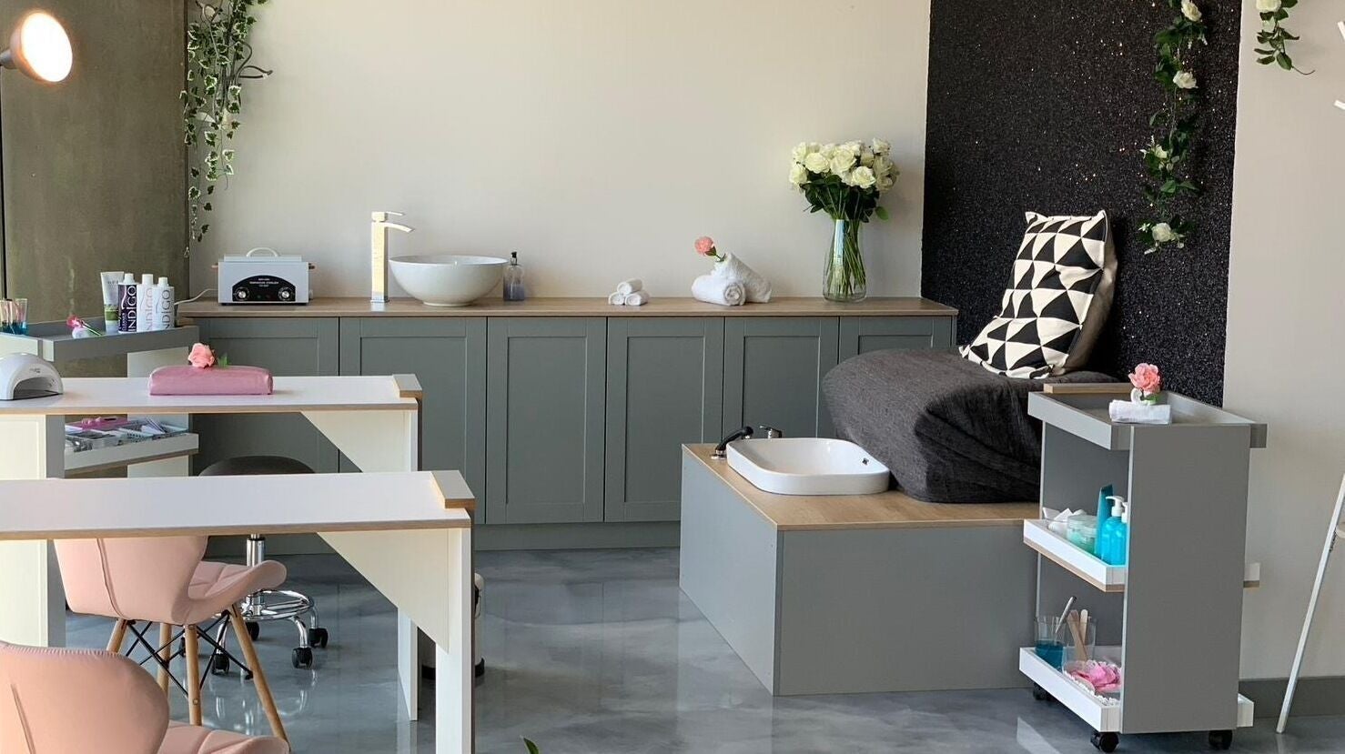 Calm beauty area at Rush&RyDeptford (Trading as London Mode Beauty), London, England, GB.