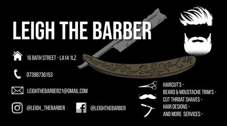 Leigh the Barber in Barrow in Furness, England. Offers haircuts, beard trims, and more at 16 Bath Street.
