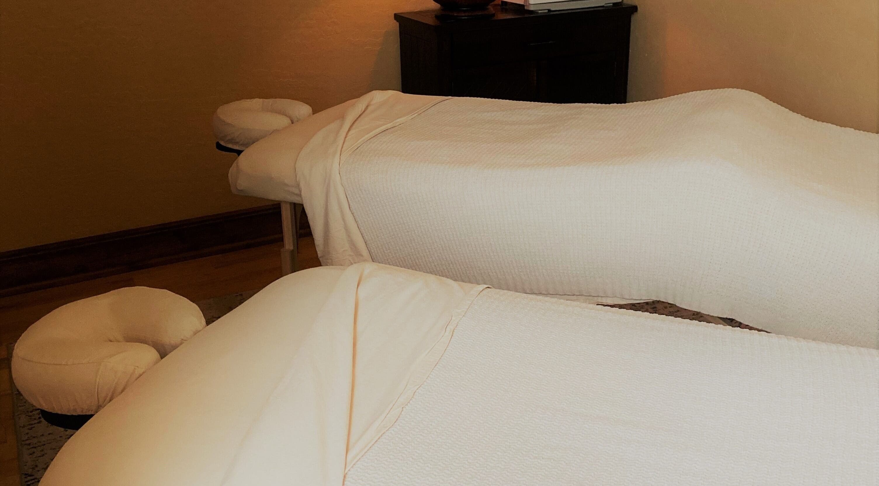 Relaxing massage tables at Massage Therapy Studio, Great Falls, Montana, US, ready for a soothing session.