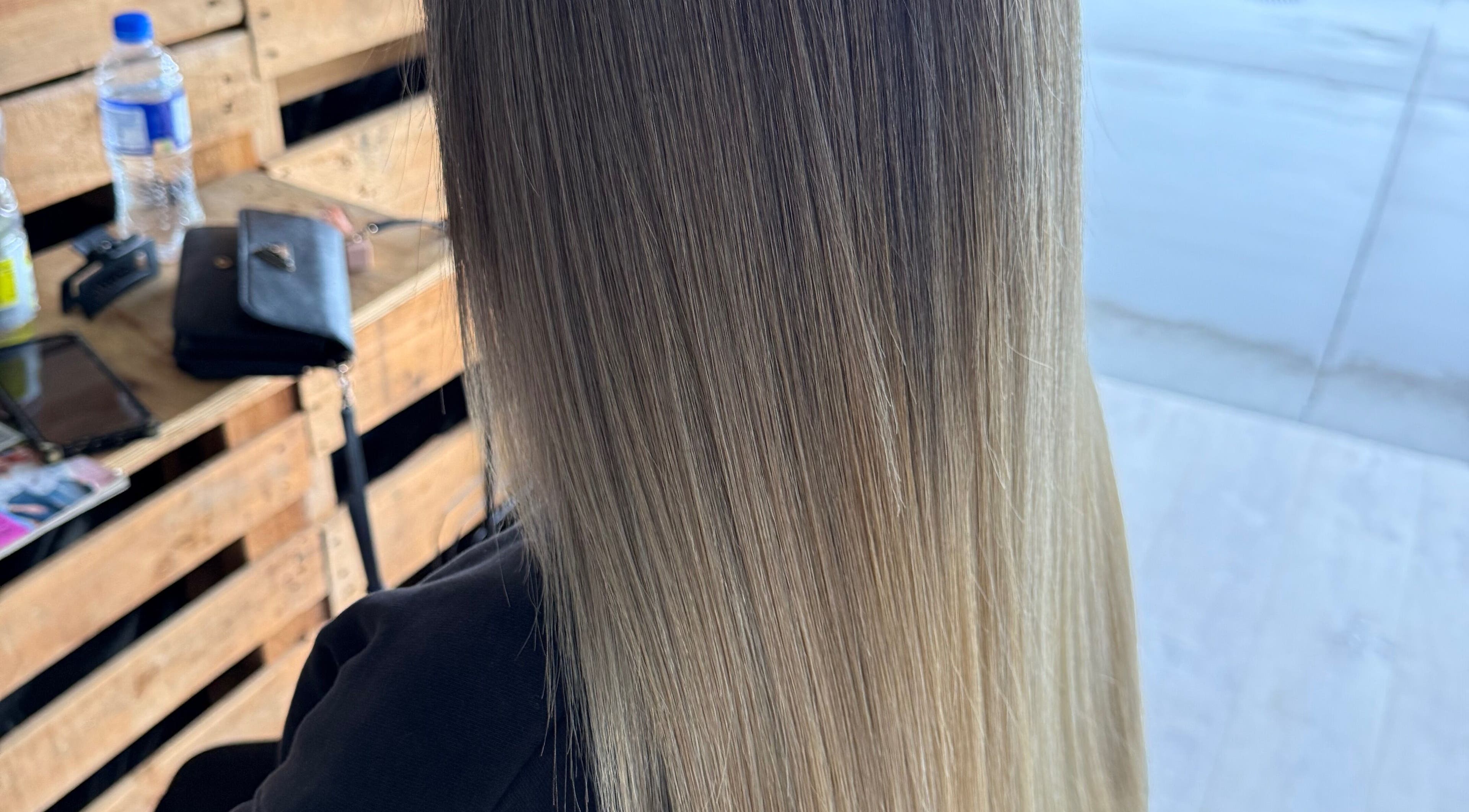 Sleek blonde hair treatment at House of Glam, Te Puke, Bay of Plenty, NZ. Perfect shine and smoothness.