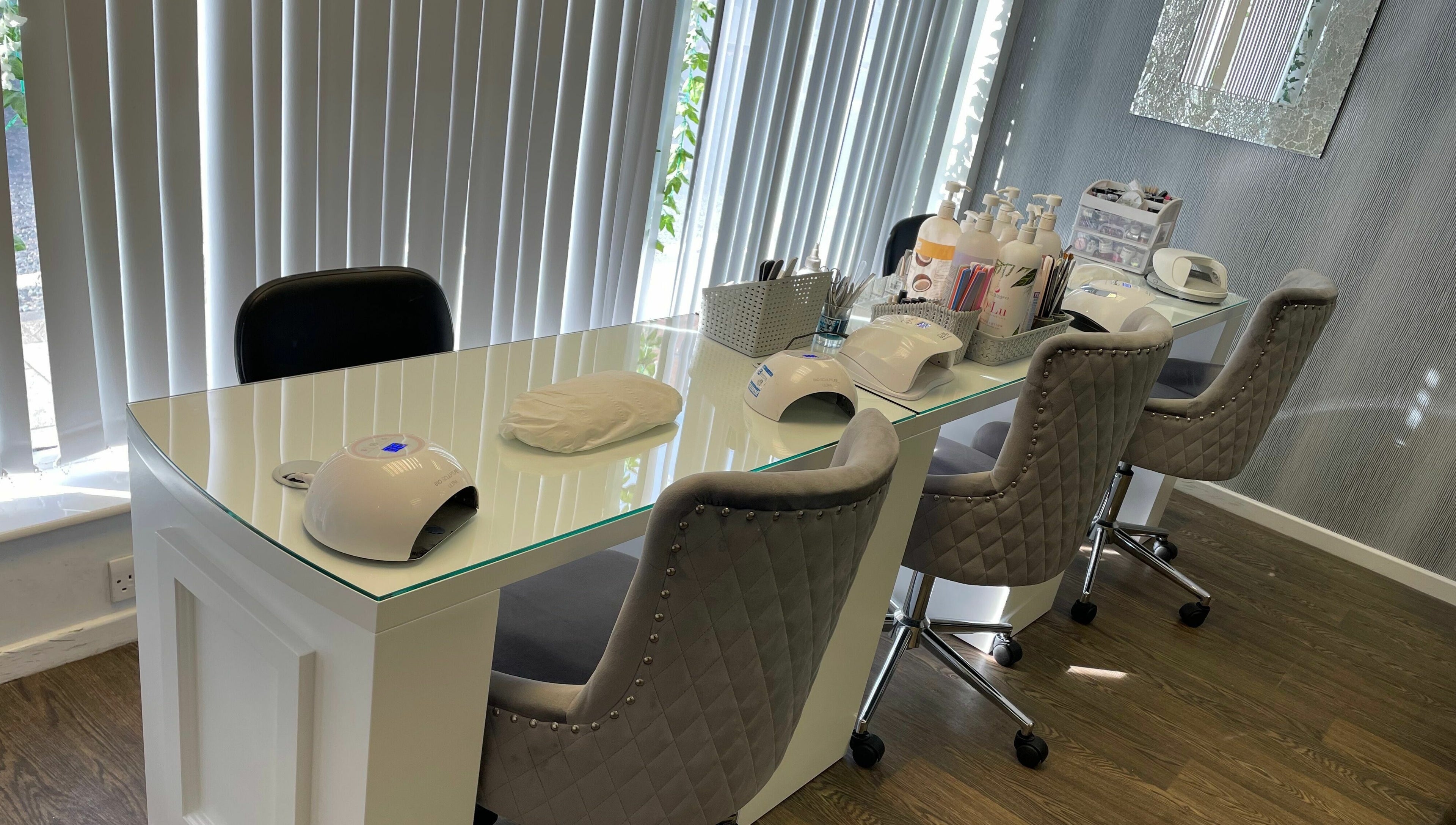 Modern nail station at Beauty Within | Stevenage, featuring stylish decor in Stevenage, England, GB.