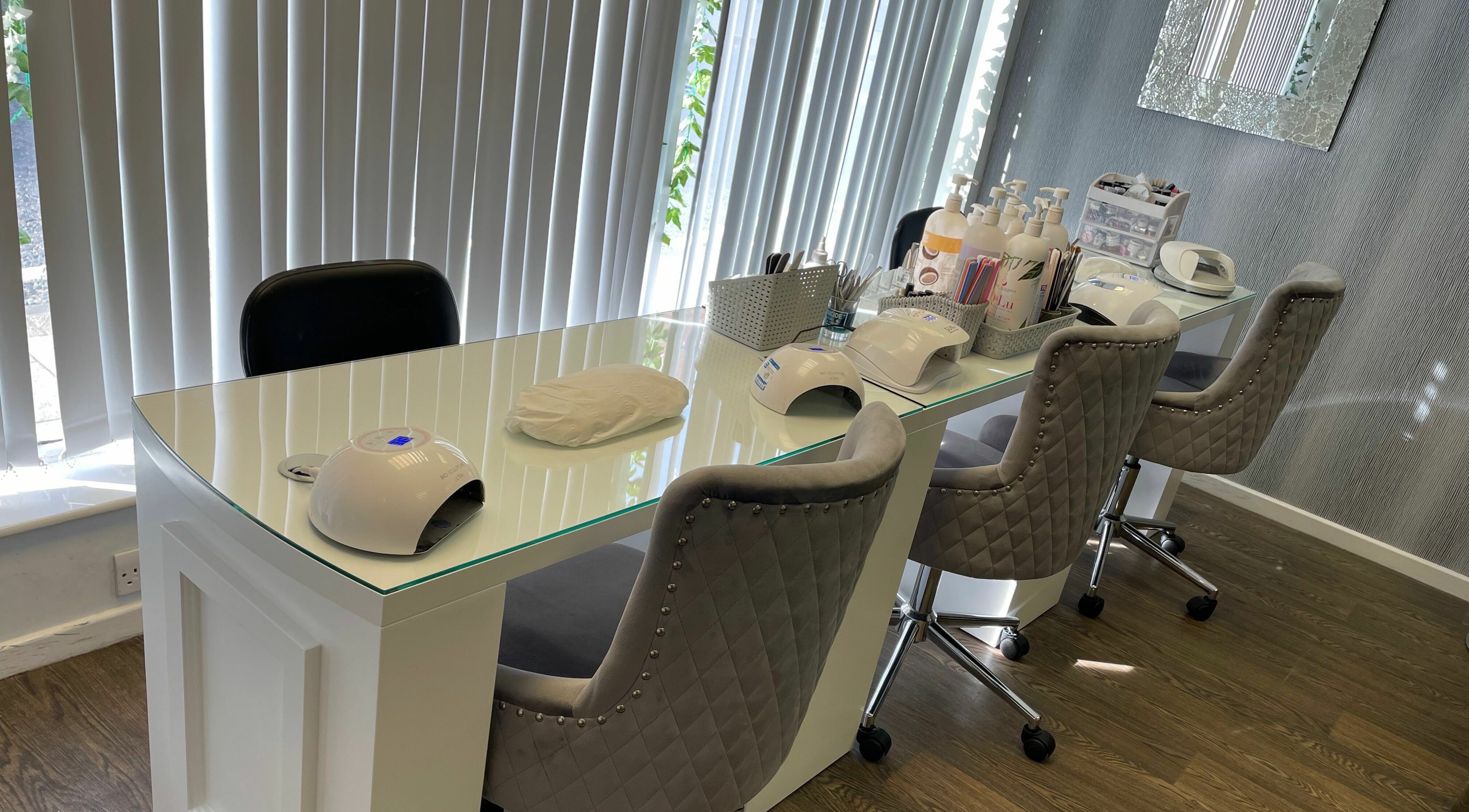 Modern nail station at Beauty Within | Stevenage, featuring stylish decor in Stevenage, England, GB.