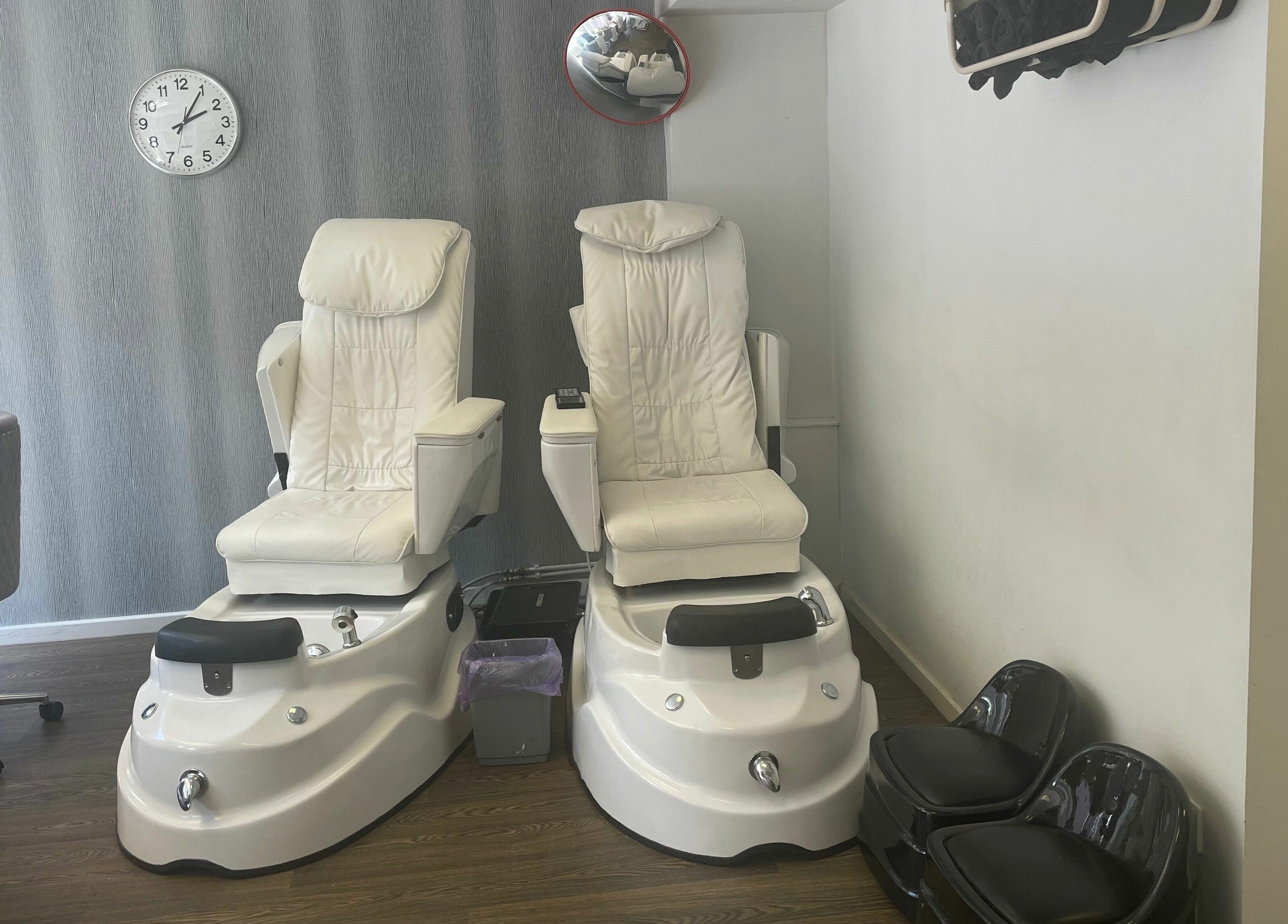 Luxury pedicure chairs at Beauty Within | Stevenage, offering top-notch wellness experiences in Stevenage, England, GB.