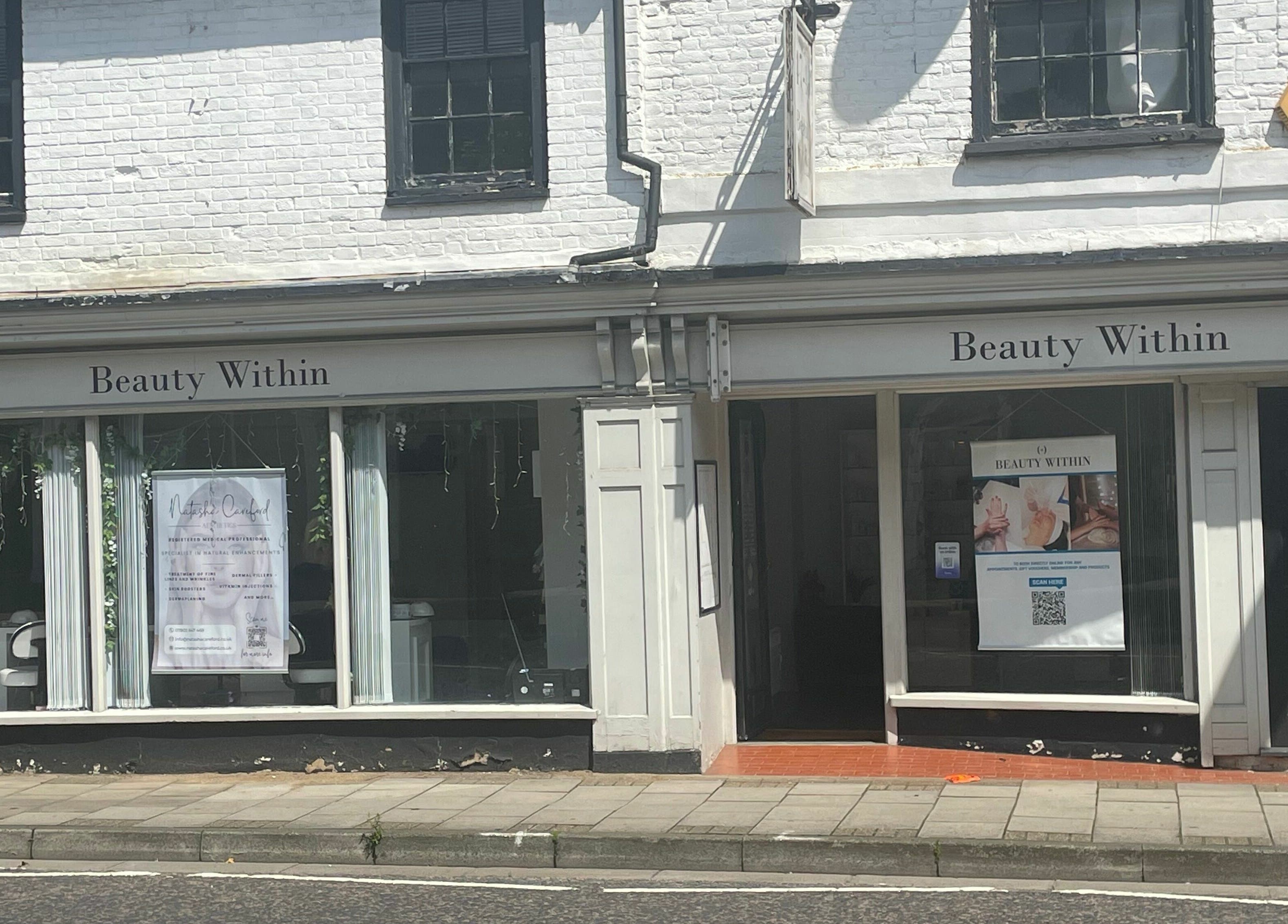 Entrance of Beauty Within | Stevenage, located in Stevenage, England, GB, showcasing elegant exterior design.