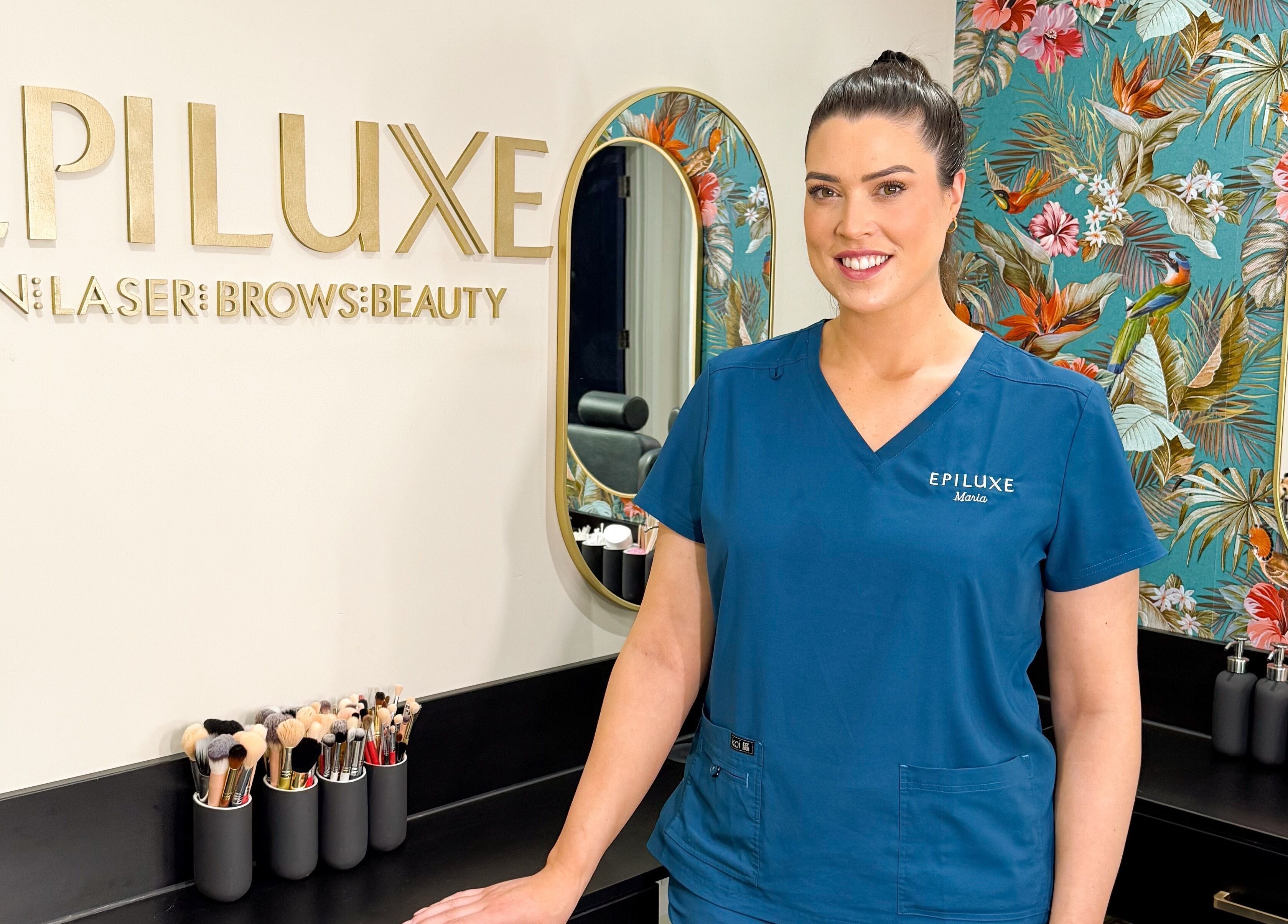 Professional at Epiluxe Clinic in Castlerea, Co. Roscommon, IE, showcasing modern décor and beauty services.