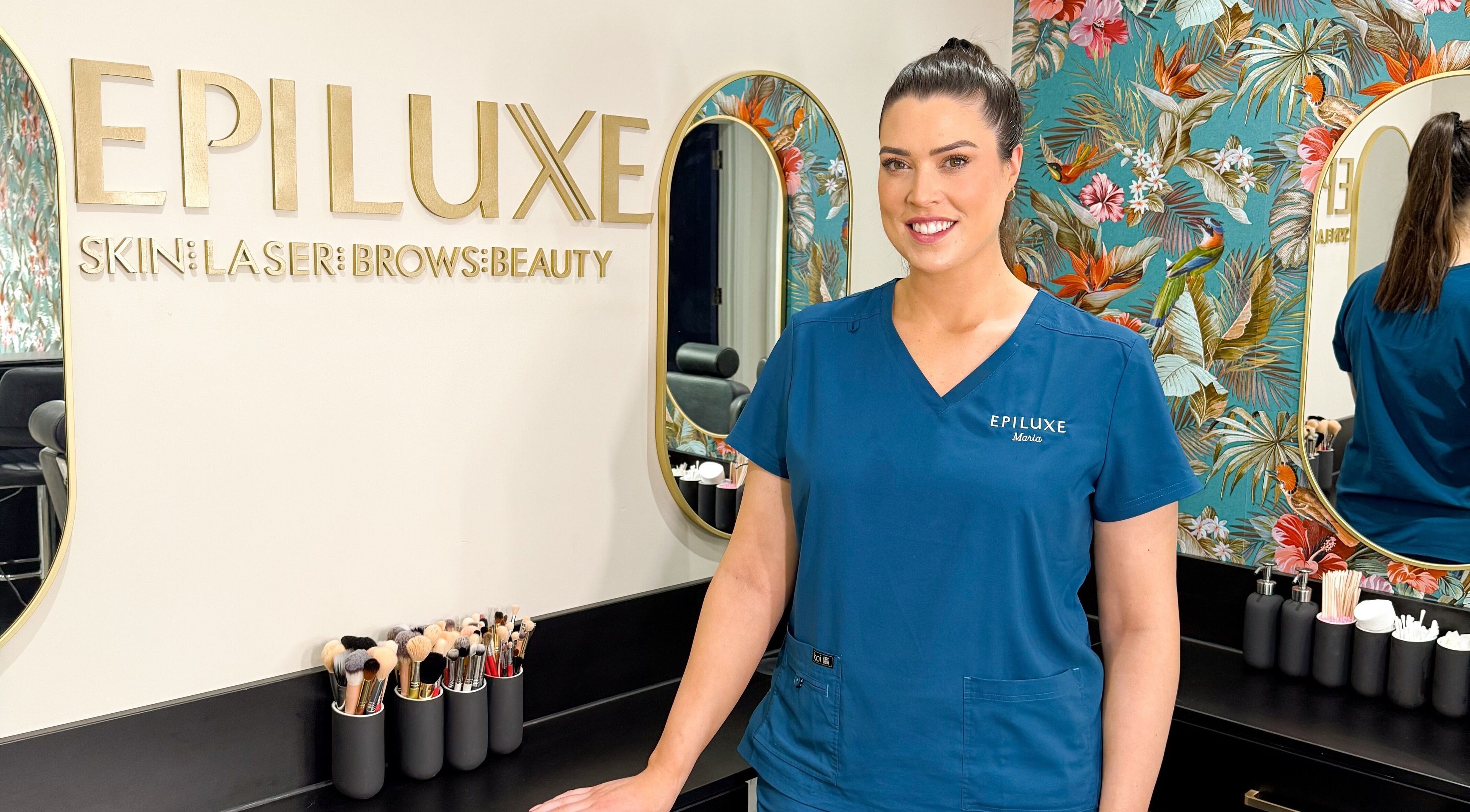 Professional at Epiluxe Clinic in Castlerea, Co. Roscommon, IE, showcasing modern décor and beauty services.