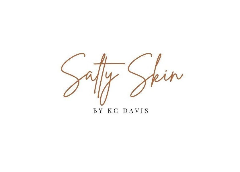 Salty Skin by KC Davis logo in elegant script in Byford, Western Australia, AU.