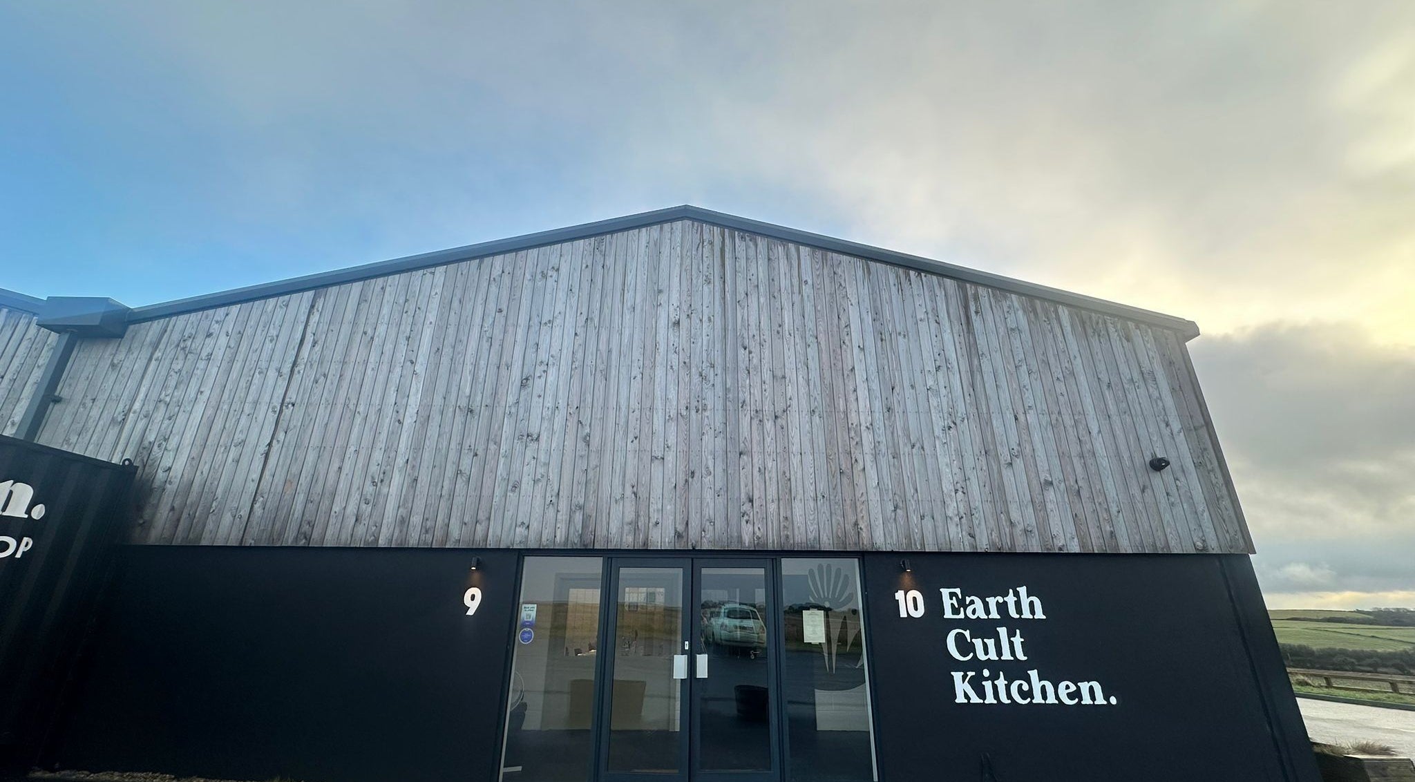 Exterior view of boutique venue Earth Cult Kitchen near Sun Day Studio in Truro, England, GB.