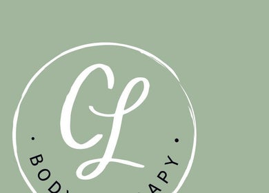 CL Body Therapy logo featuring elegant script on a green background, located in Carlisle, England, GB.