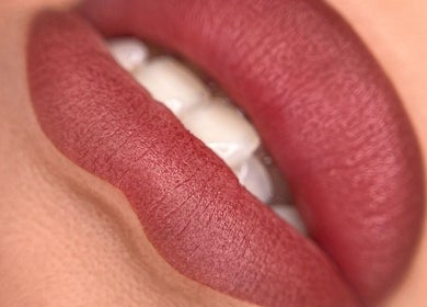 Close-up of perfect lip tint at Lash and PMU Academy, Reading, England, GB showcasing stunning artistry.